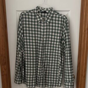 The North Face Green and White Plaid Men's Shirt